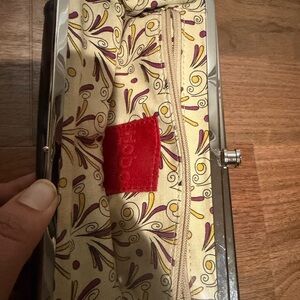 HOBO Floral Patterned Bag with Red Accent